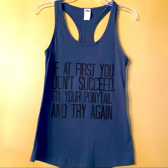 Next Level Apparel Tops - Next Level Racerback Motivational Tank Small
